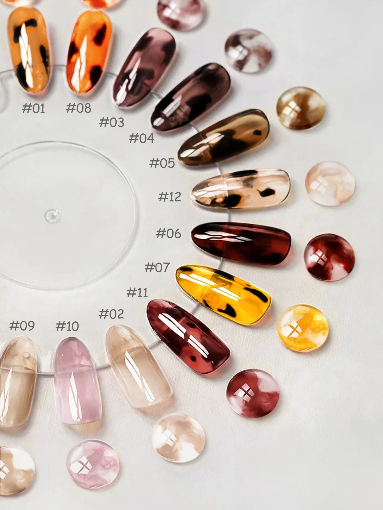 1-12 stücke WS Weihnachten Nagel Eis Transparent Schildkröte Bernstein Gel Nagellack Beliebte Bleaching Braun Orange Nagel Salon Nagel liefert – Detail 7