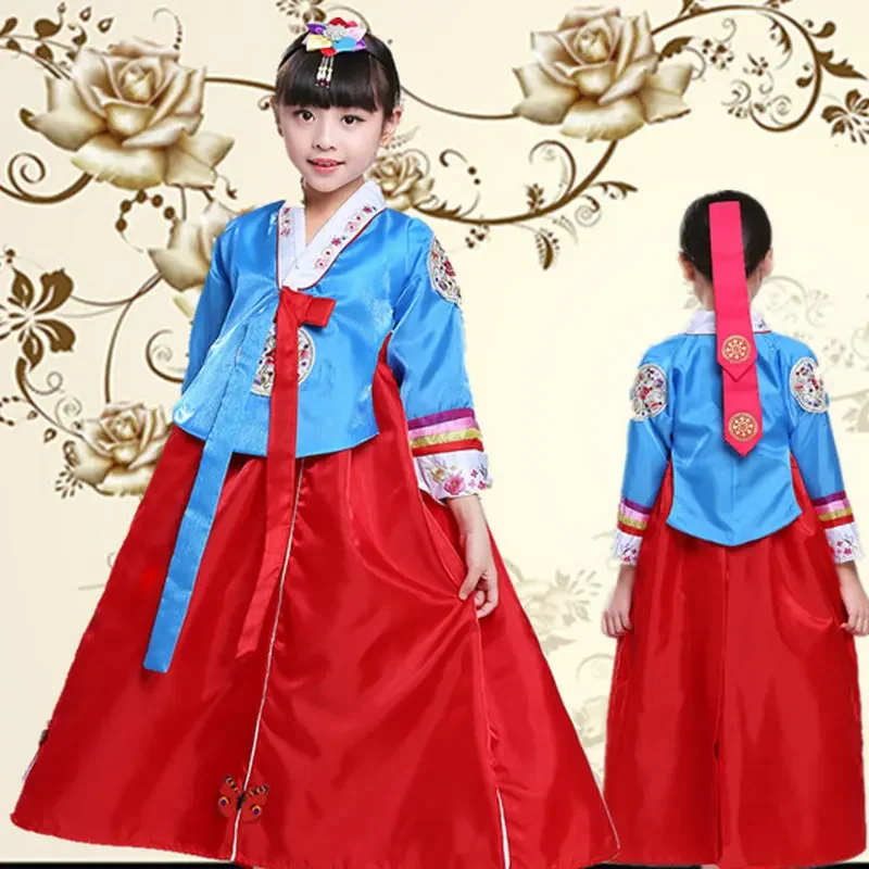 Traditional Korean Dance Stage Costumes Girls Hanbok Wedding Dress Kids Children Performance Asian Clothes Party Festival Outfit