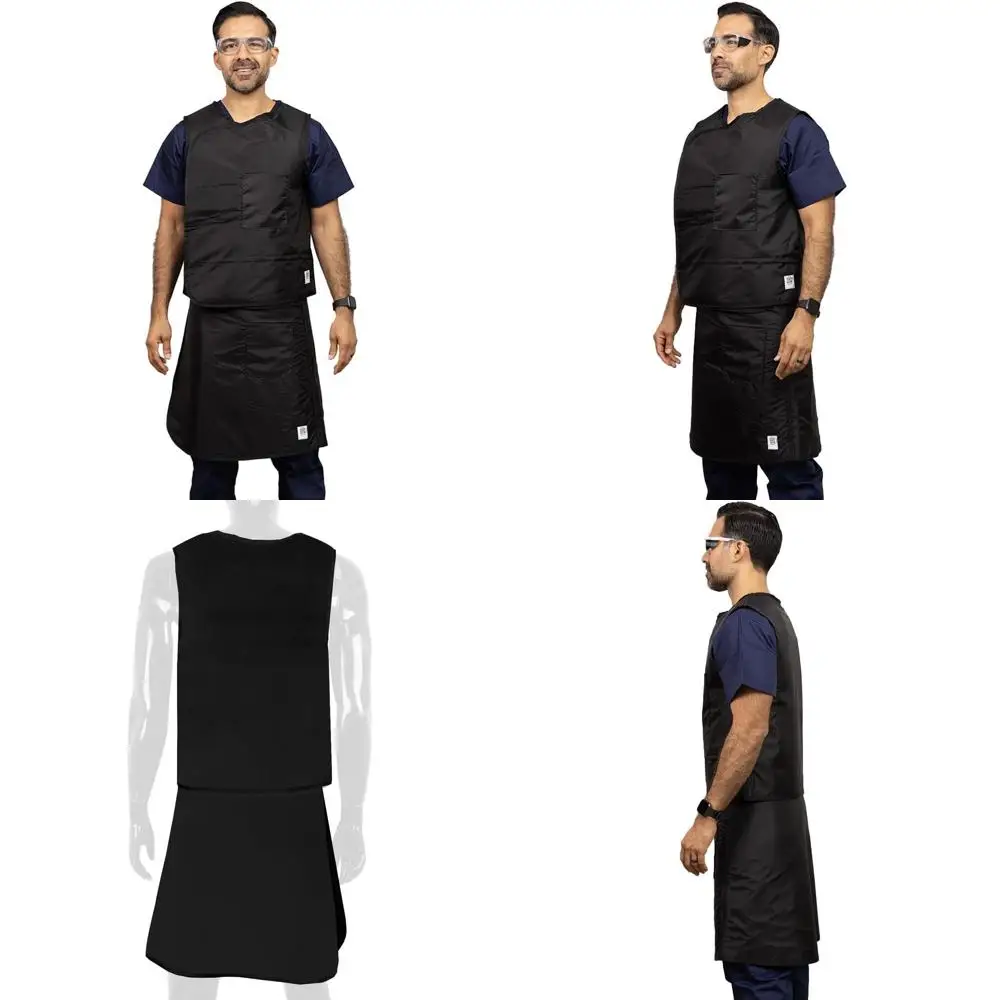 

Radiation Protection Vest with Full Coverage, Hook-and-Loop Fastening, 0.50mm Lead Equivalent, Lead-Free, Black