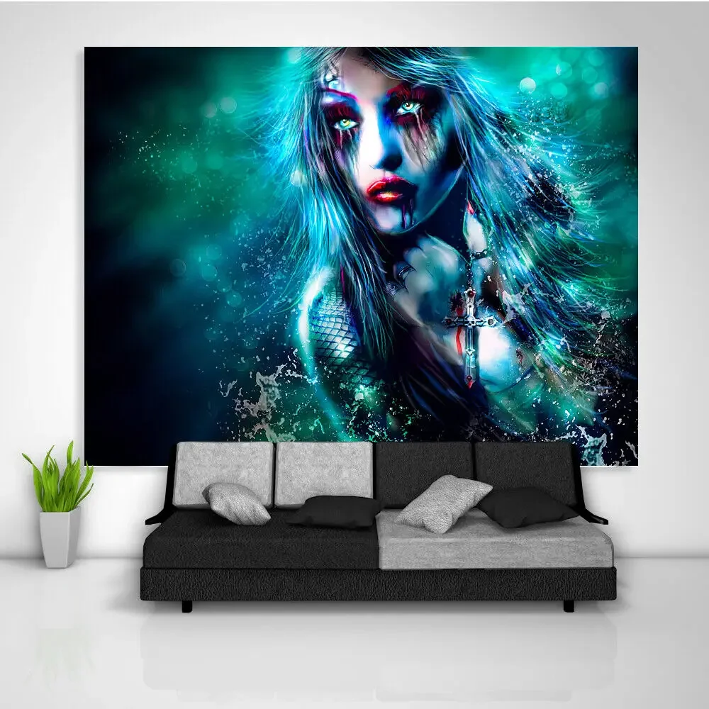 Blood Girl Tapestry Art Wall Hanging for Home