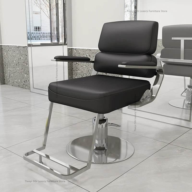 Sillas De peluquero específicas para peluquería, elevador De barbería, sillas De peluquero permanentes De alta gama, muebles De salón ergonómicos, Silla De Barberia FYBC