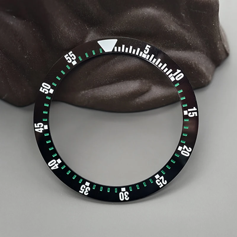 Mod 38mm Curved Ceramics Bezel Insert Ring Fits For SUB GMT SKX007 SKX009 Watch Case NH35 NH36 Movement Men Watch Refit Parts