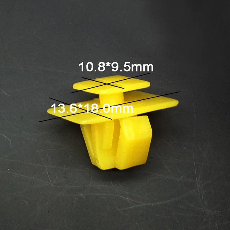 Push Fasteners Clips Rivet Yellow 50pcs Auto Bumper Fender For Hyundai 87758-35000 Santa Nylon Retainer Rocker Set