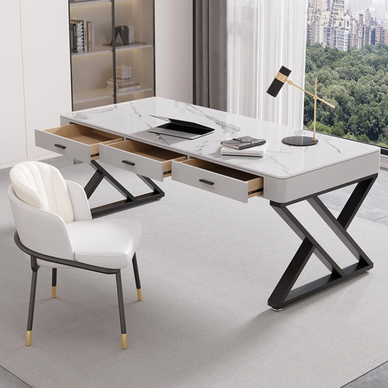 Simplicity Standing Work Desk Modern Staff Study Computer Work Desk Executive Reception Scrivania Angolare Work Furniture HD50WD