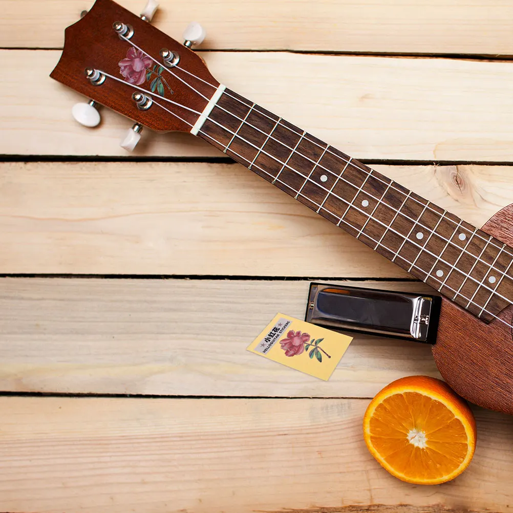 

2 Pcs Guitar Sticker Decals for Headstock Applique Stickers Pvc and Decoration Accessories