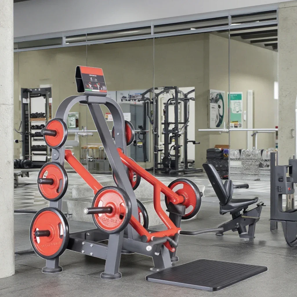Commercial Gym Plate Loaded Machine Front Back Muscle Rod Trainer For Strength Training