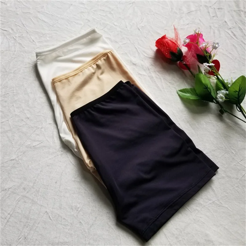 Women Soft Cotton Seamless Safety Short Pants Summer Under Skirt Shorts Ice Silk Breathable Short Tights Underwear