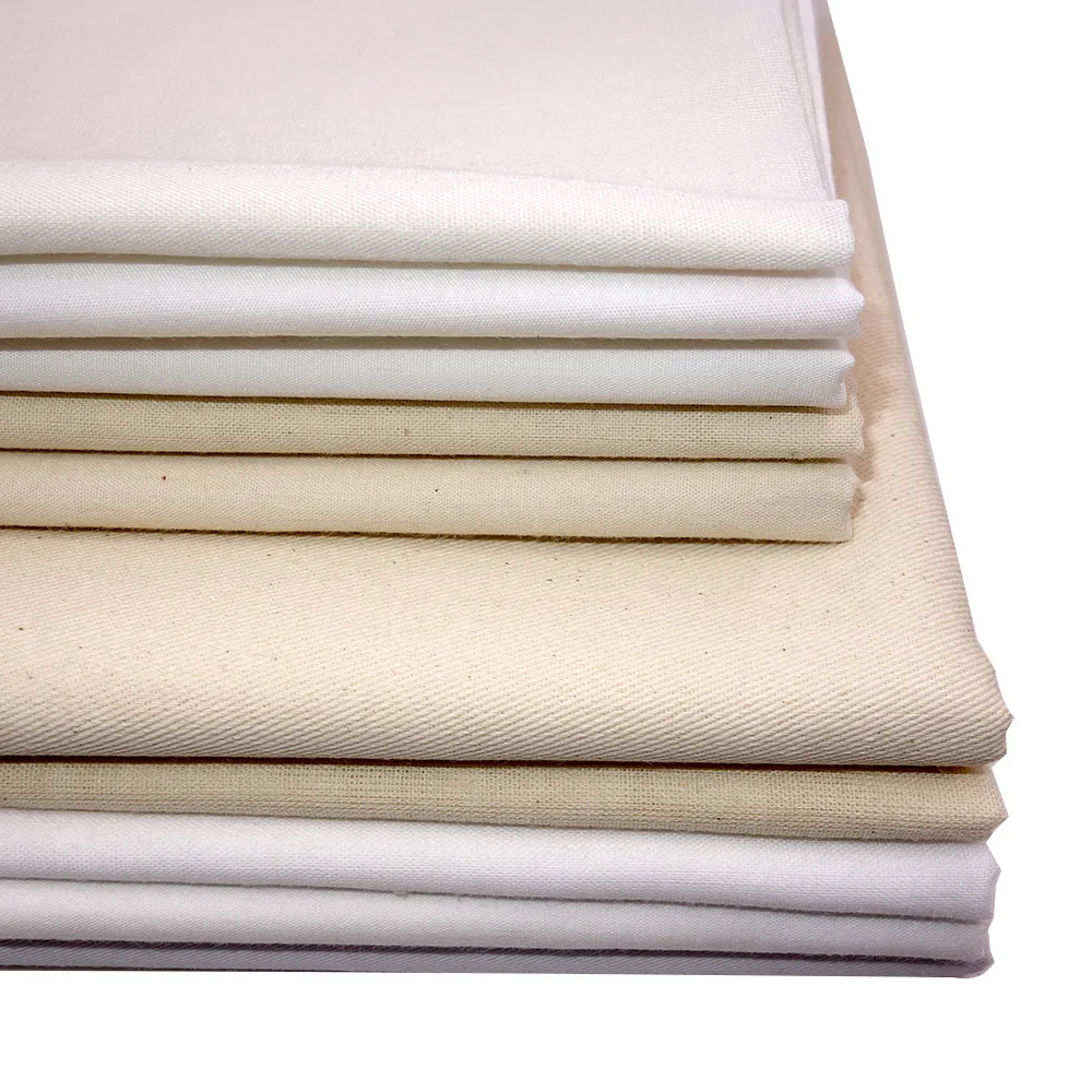 Thick and Thin  Raw Cloth White Cloth Tofu Fabric Pure Cotton Polyester Cotton Cloth Handmade Sofa Pillow Backpack Bag Fabric