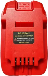 Adapter for Bauer 20v MAX Cordless Power Tools Compatible with Bosch 18V GBA Series Lithium Batteries Converter