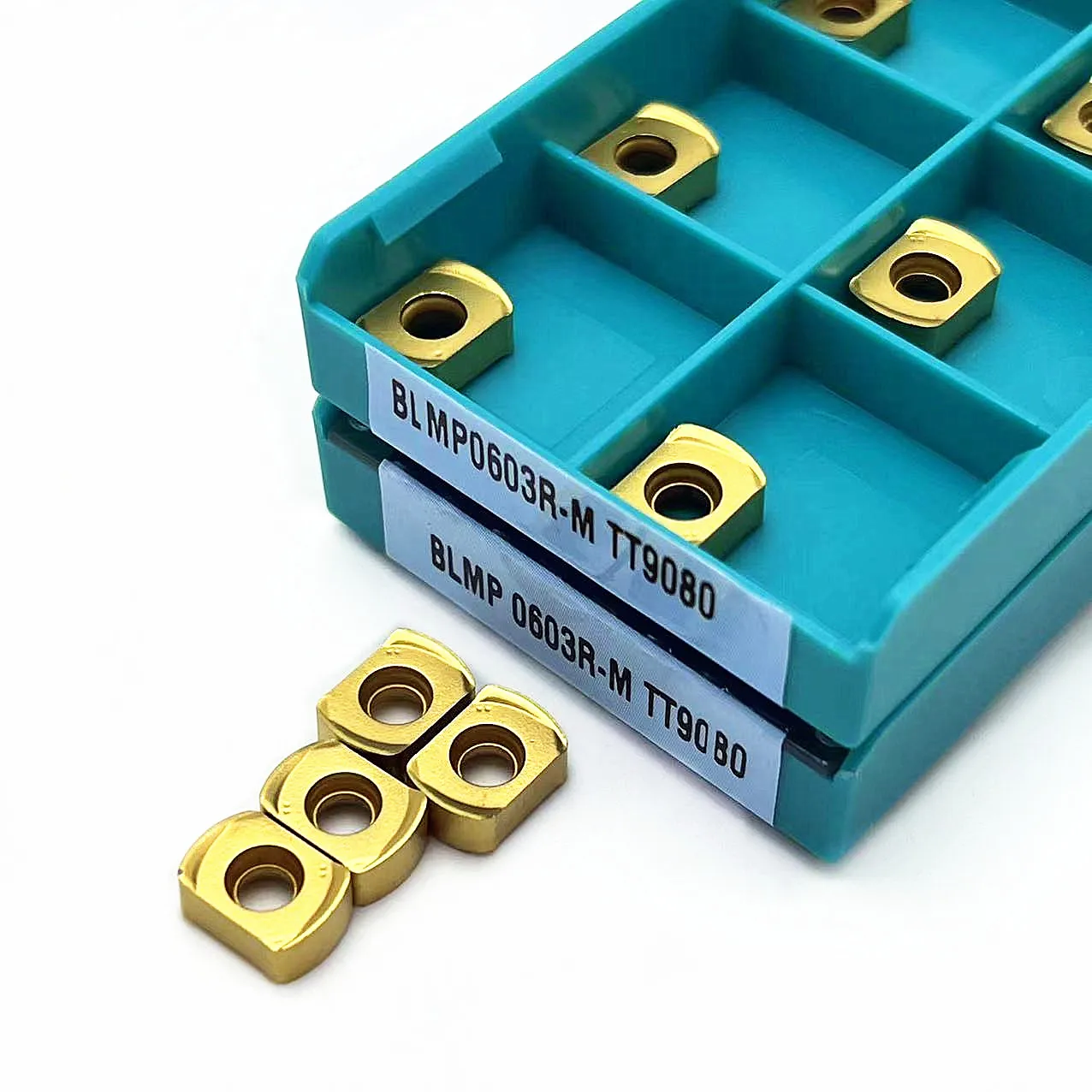 Inserto de carburo de 10 piezas, herramienta de piezas de torno CNC BLMP 0603R M TT9080, fresadora de alta calidad, doble cara, alimentación rápida BLMP0603R, 0603