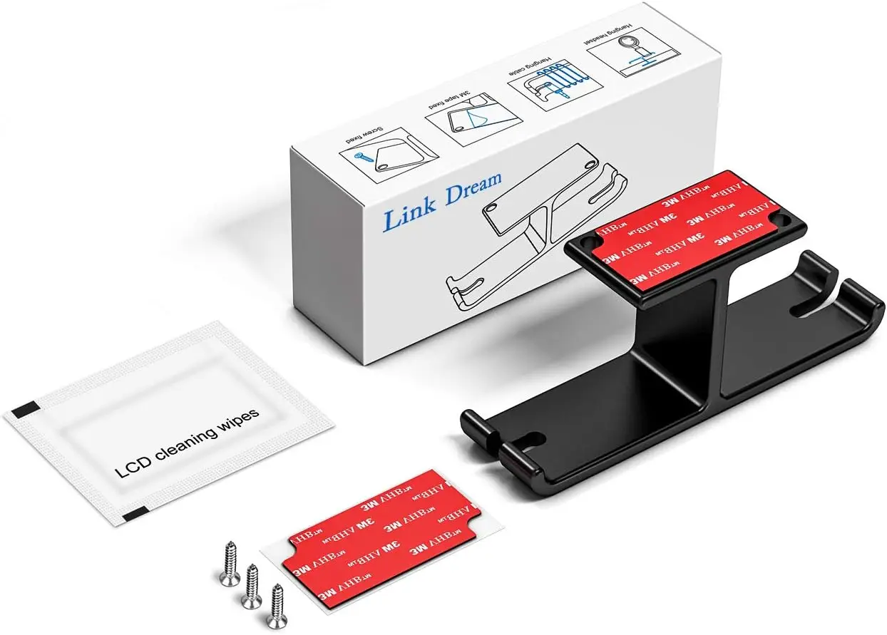 Alumínio Headphone Hanger com cabo Org Titular, Gaming Headset, Link Dream, sob a mesa, gancho, montagem