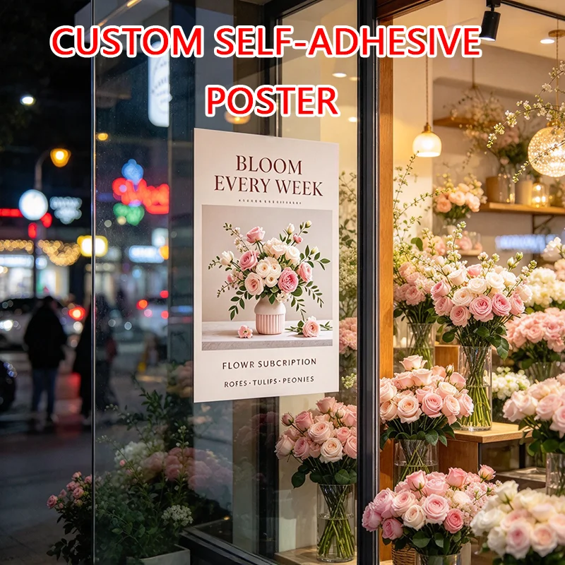 1 Custom Self-Adhesive Poster Print — Upload Your Own Image or Photo. Ideal for Occasions Such as Graduation Season, Halloween