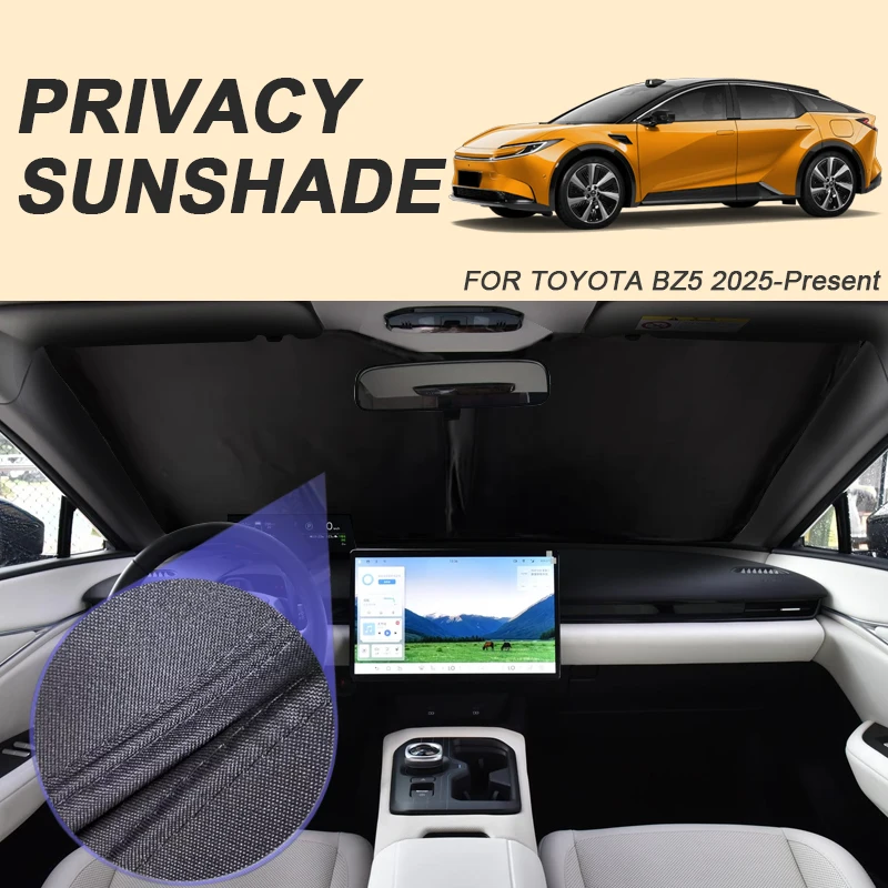 

Автомобильный солнцезащитный козырек на черное окно для Toyota BZ5, 2025 г., автоматический анти-УФ-тепляционный защитный чехол, аксессуар для интерьера
