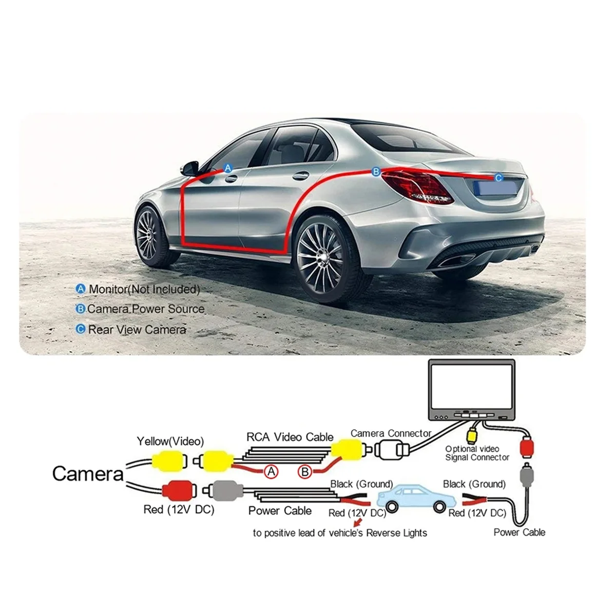 

CVBS-AHD720P Rear View Camera Night Vision Reversing Camera for Benz E Class E200 E260 E300 E350 E63 W212 C207