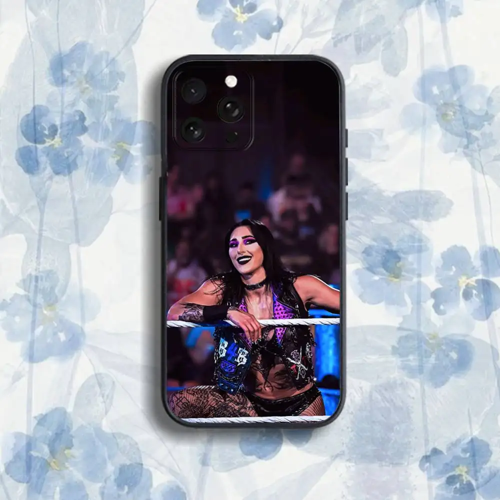 Rhea R-Ripley W-WWE Phone Case For iPhone 17,16,15,14,13,12,Pro,Max,Plus,E,SE4,Air,Mini Black Soft Box