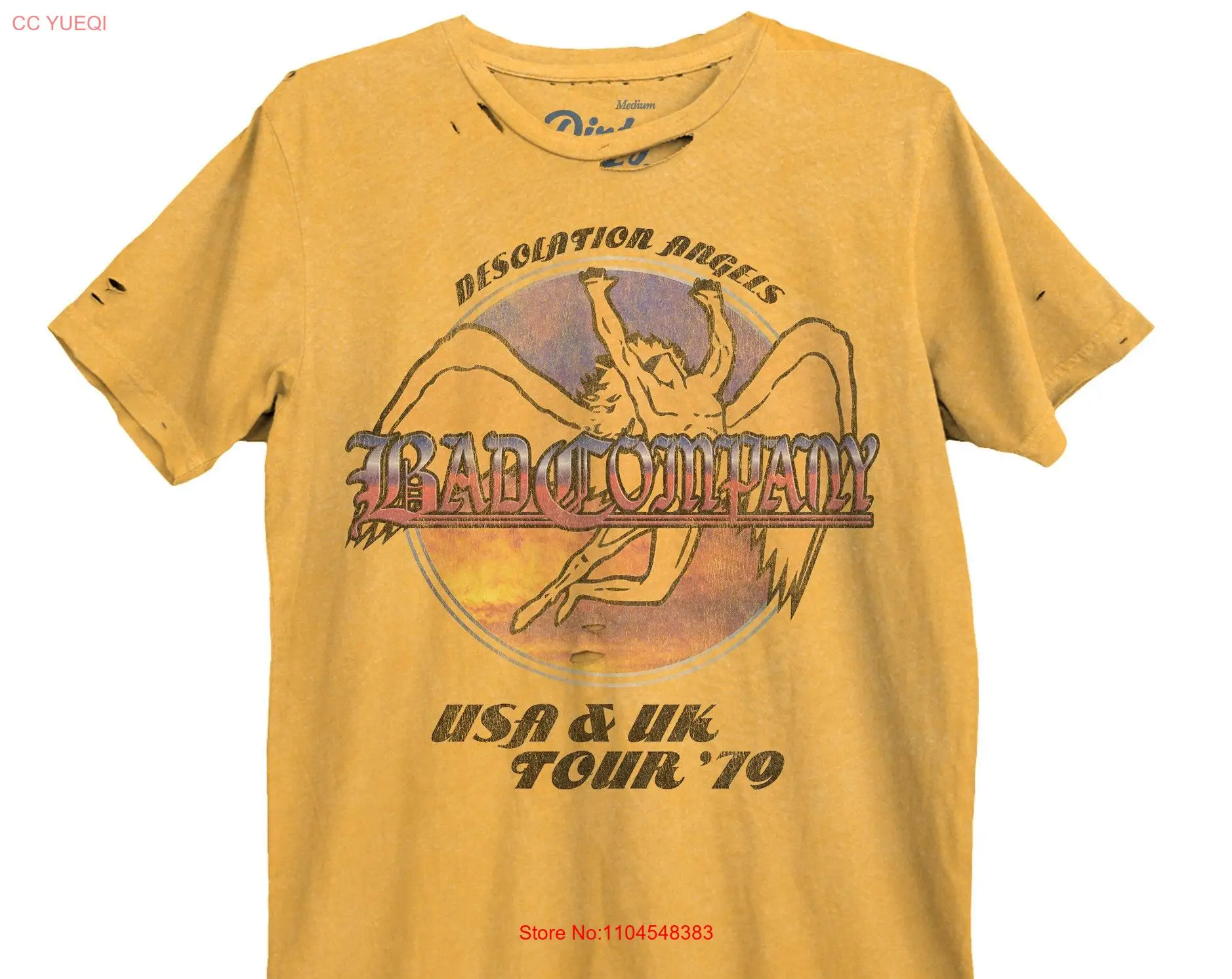 BAD COMPANY Desolation Angels Rev Destroyed T Shirt BAC0025 474PSG feel like makin love rock n roll fantasy english band