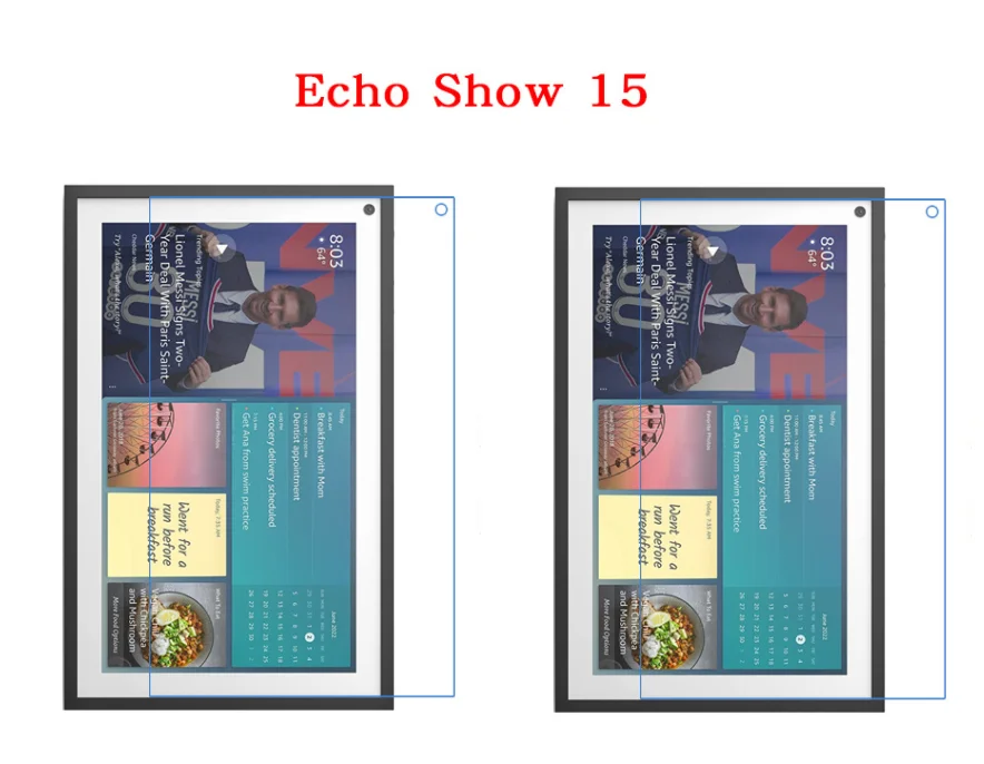 2pcs/lot Ultra Clear / Matte Screen Protector Anti-Fingerprint Soft Protective Film For  Echo Show 15 2021 2022 15 inch