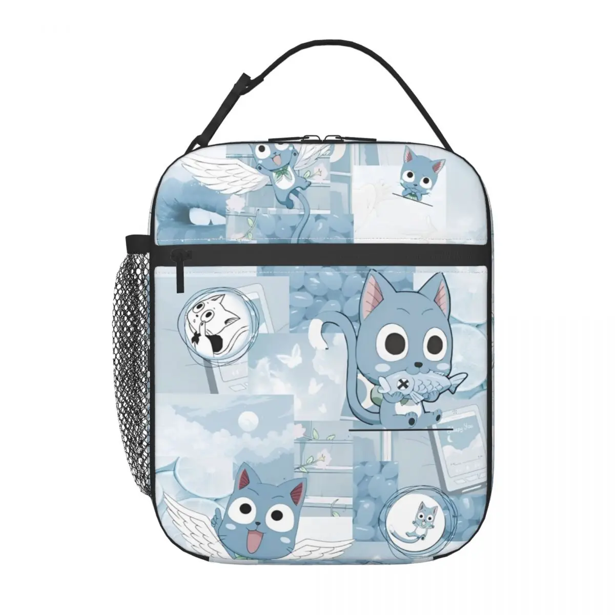 Bolsa de almuerzo aislada Happy Fairys Tailed Manga Merch contenedor de almuerzo refrigerador de moda fiambrera térmica para la escuela