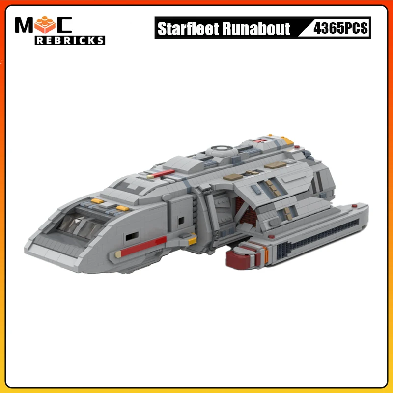 Space War Series Starfleet Runabout MOC-147771 Building Blocks DIY Assembly Model Technolog Bricks Toy Collector Expert Kit