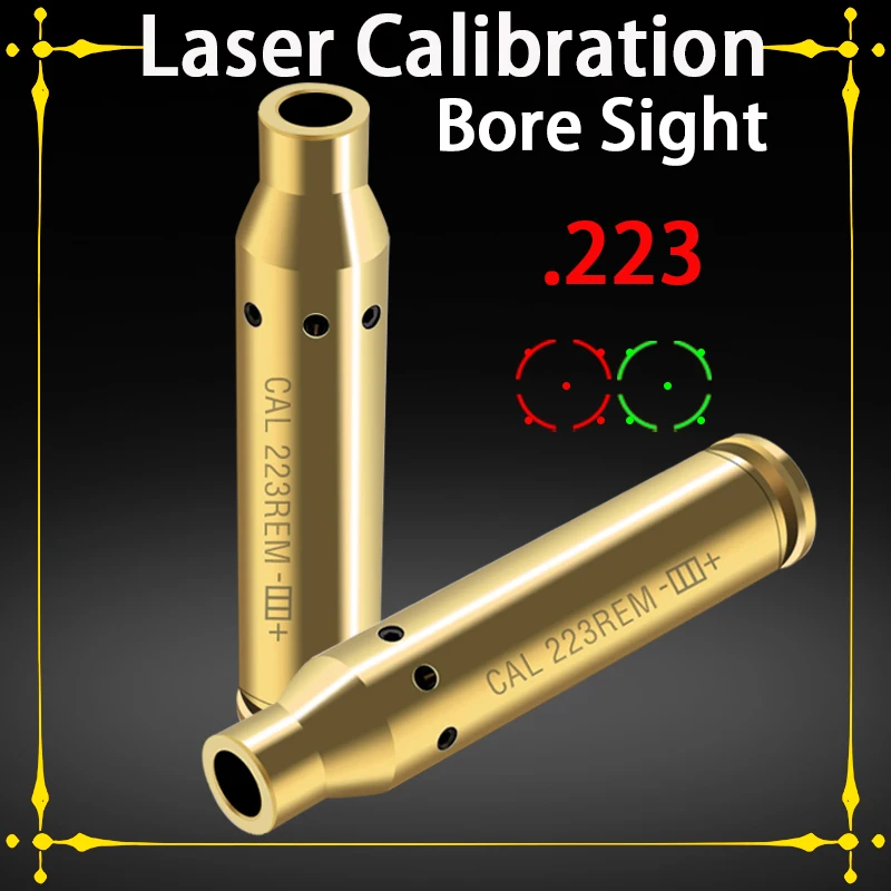 

Tactical .223 Caliber Red Dot Laser Sight Calibration Brass Bullet for Rifle Airsoft Weapons Shooting Aiming Hunting Accessories