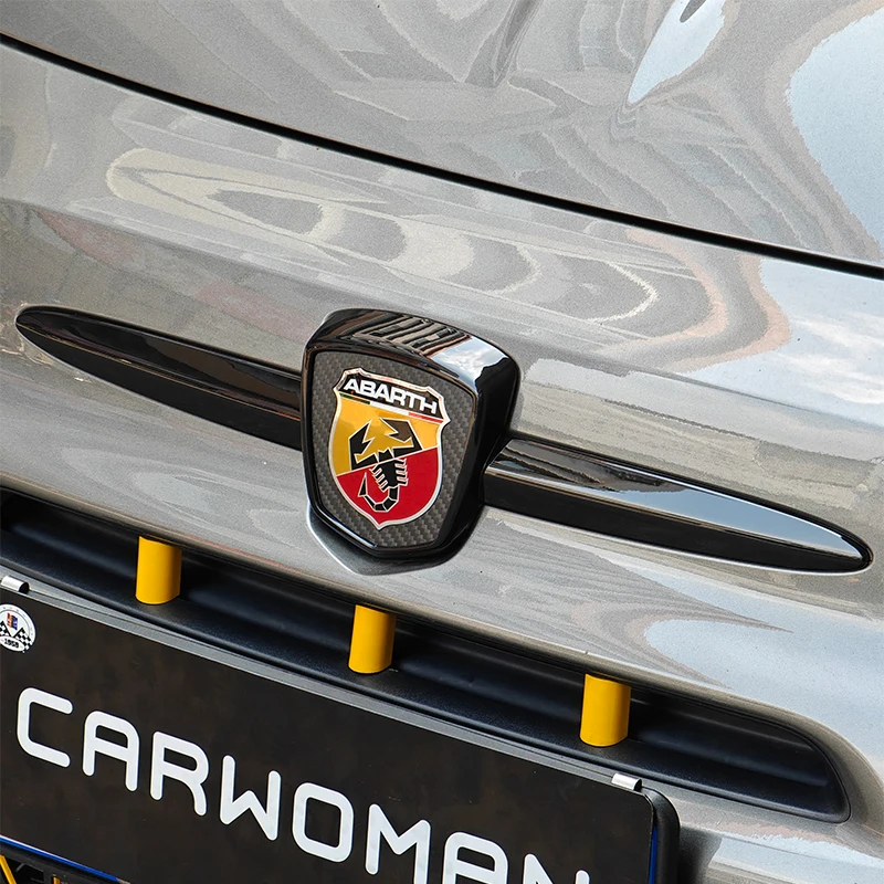 Brand New ABS Material Racing Style Boot Tailgate Door Handle And Front Logo Badge Grill Strip Cover For Abarth 595 695 1 Pieces