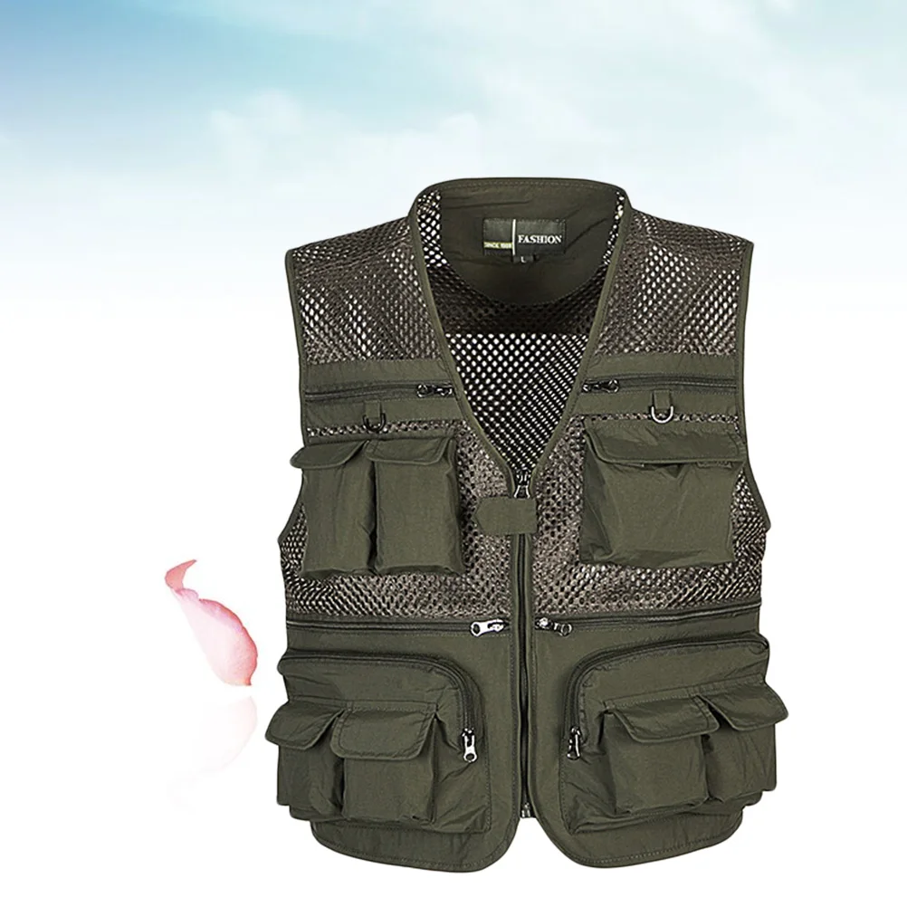 

Multi-pocket Vest Men Fish Pockets Outdoor Climbing Rucking for Fly Fishing Breathable