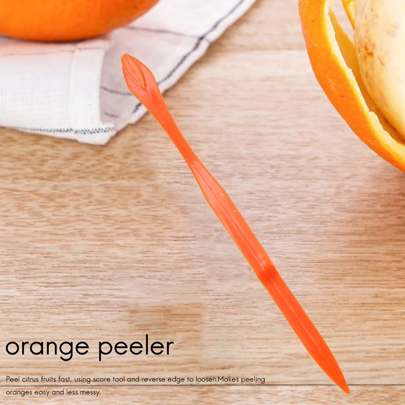 6PCS Easy Orange Citrus Peeler in Bright Orange Color Kitchen Tool