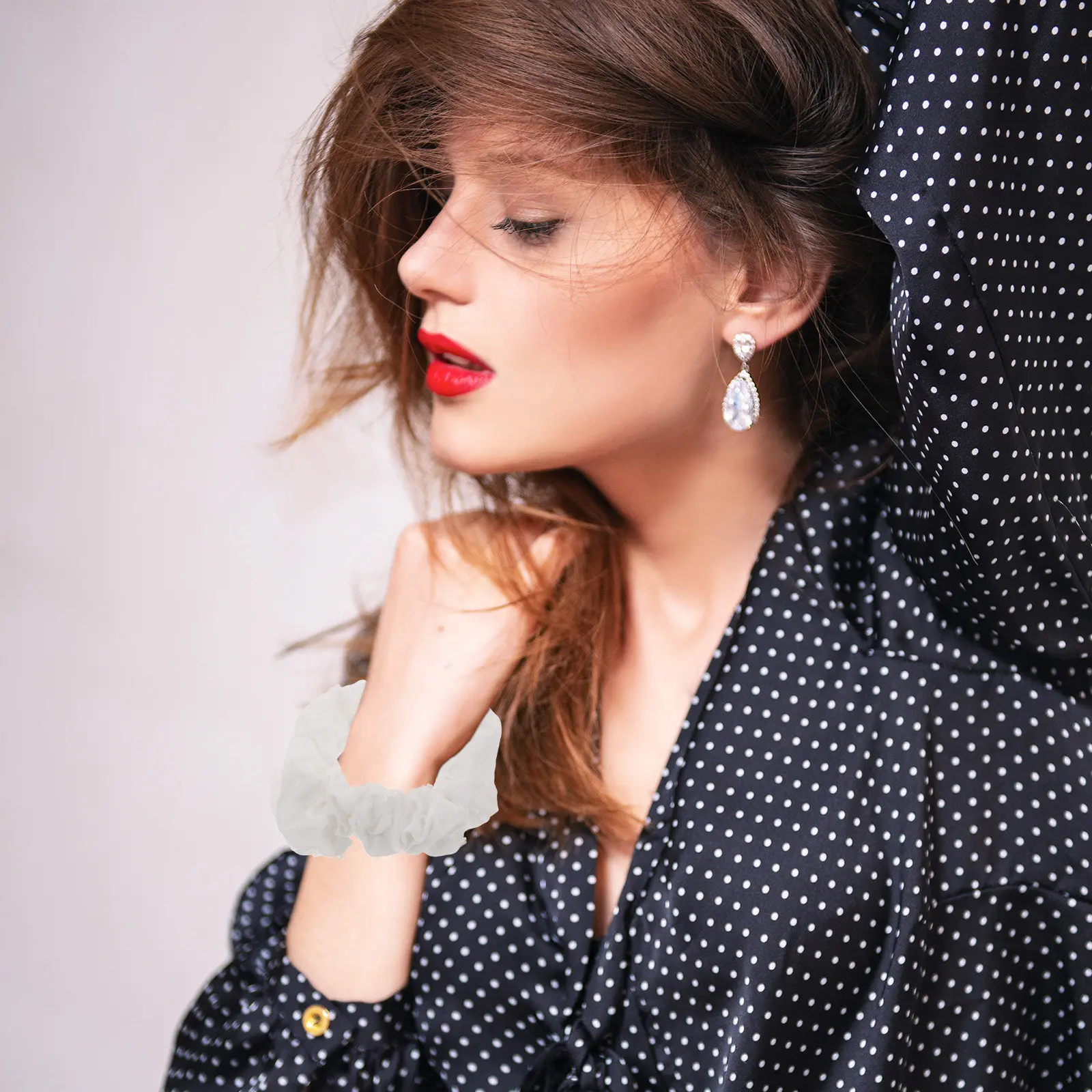 

5Pcs Cotton Floral Tie Dye Hair Bands Soft Elastic Scrunchies Large Ponytail Holders for Women Thick Hair Scrunchies for Tie Dye