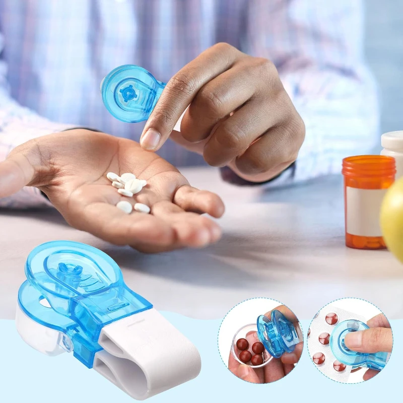 Portable Pill Taker Anti Pollution Medication Pack Opener No Contact Easy To Take Out Pills From Pack For Vitamins Pill Popper