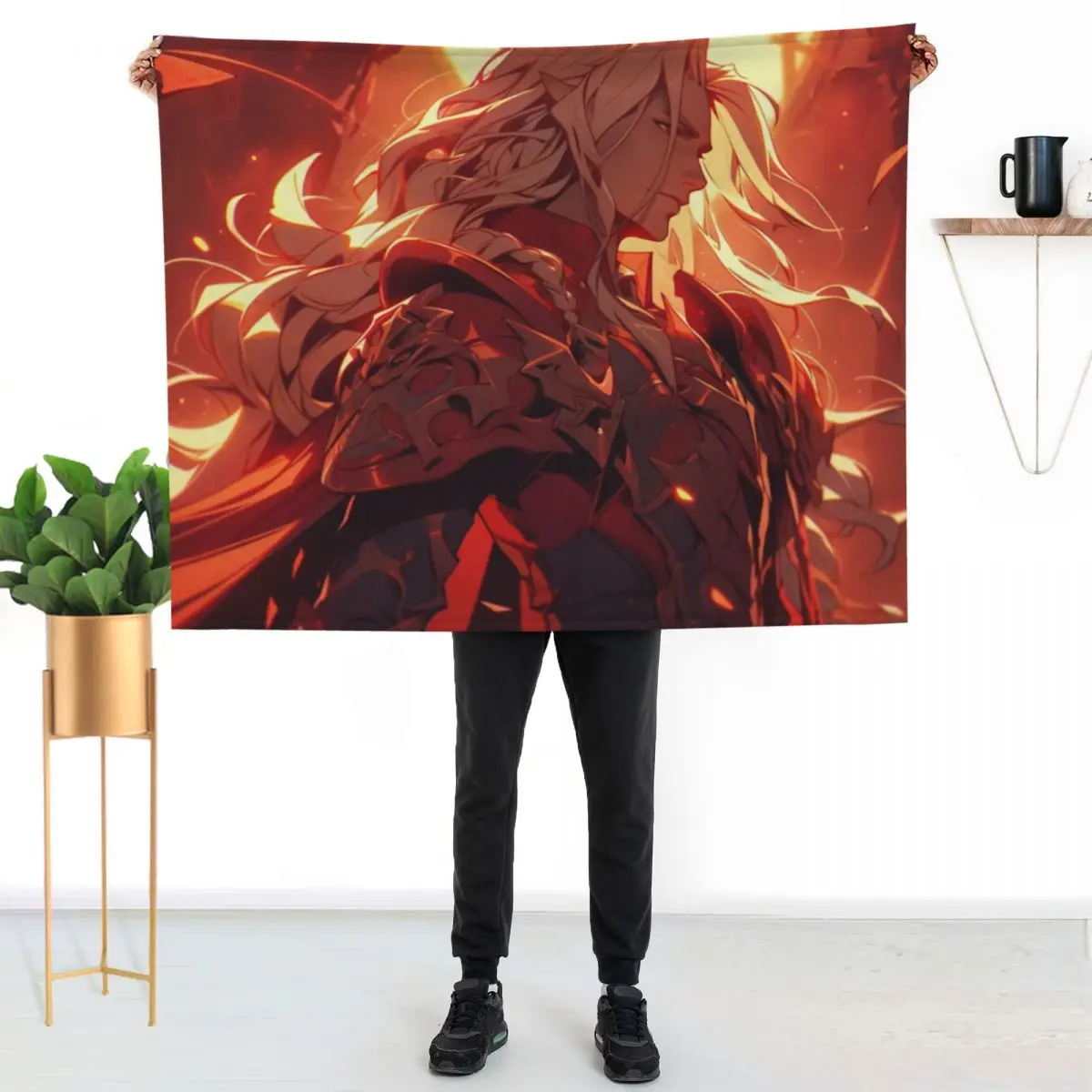 Kael'Thas World of Warcraft Throw Blanket Fuzzy Plush Throw Blanket for Sofa Chair