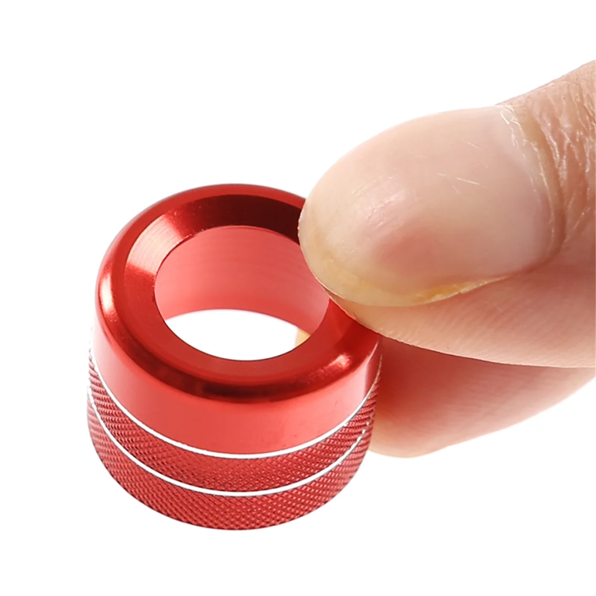 Air Conditioner Knob Audio Volume Tune Button Trim Cover Ring for BMW X5 E70 E71 2008-2013 Red