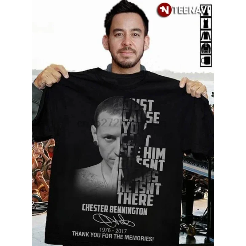 Just Cause You CanT See Him DoesnT Means He IsnT There Chester Bennington T-Shirt