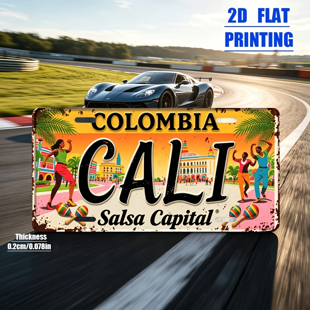 [Open ]2D Flat, 2D Flat Printing, 1pc, Salsa Capital Themed Retro Sign, Decorative Sign, for Decorative Purposes Solely, Gift fo