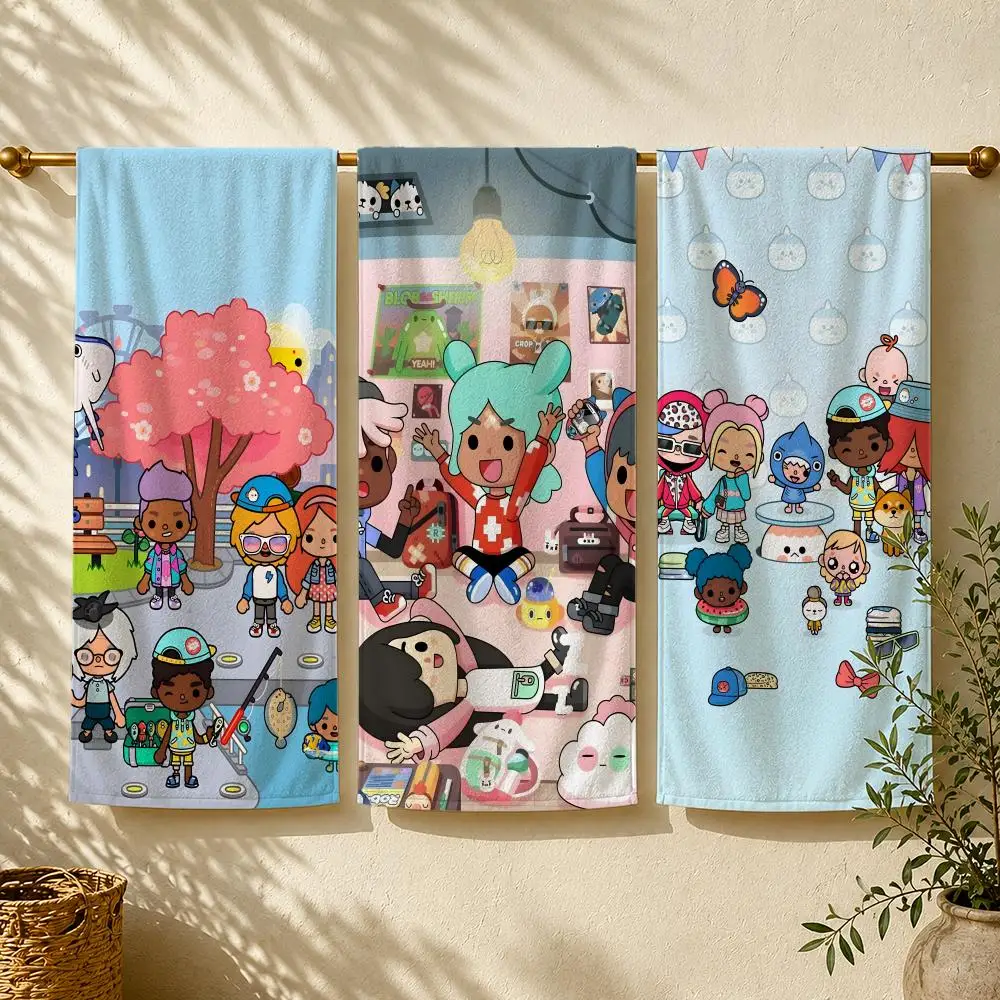 Game T-Toca Life World Towel Towel beach towel, quick drying absorbent bath towel for Swim,Gym,Camping,Outdoor hot