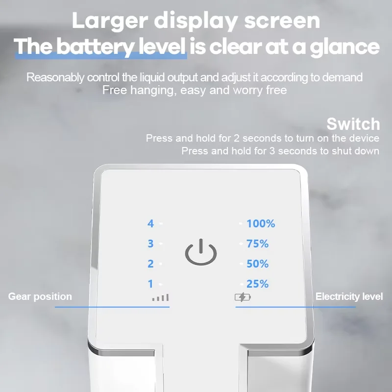 Portable Stand Single Mode 420ml Capacitive Sensor USB Automatic Soap Dispenser