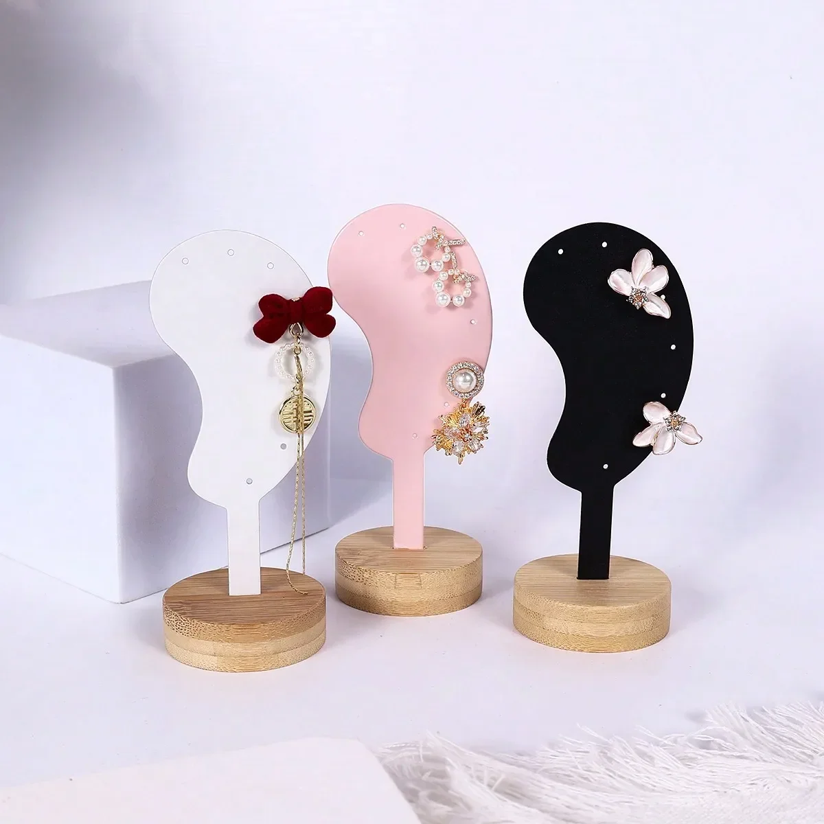 1PC Iron Ear-Shaped Earring Holder Display Stand for Jewelry Suitable for Shops And Home Decor