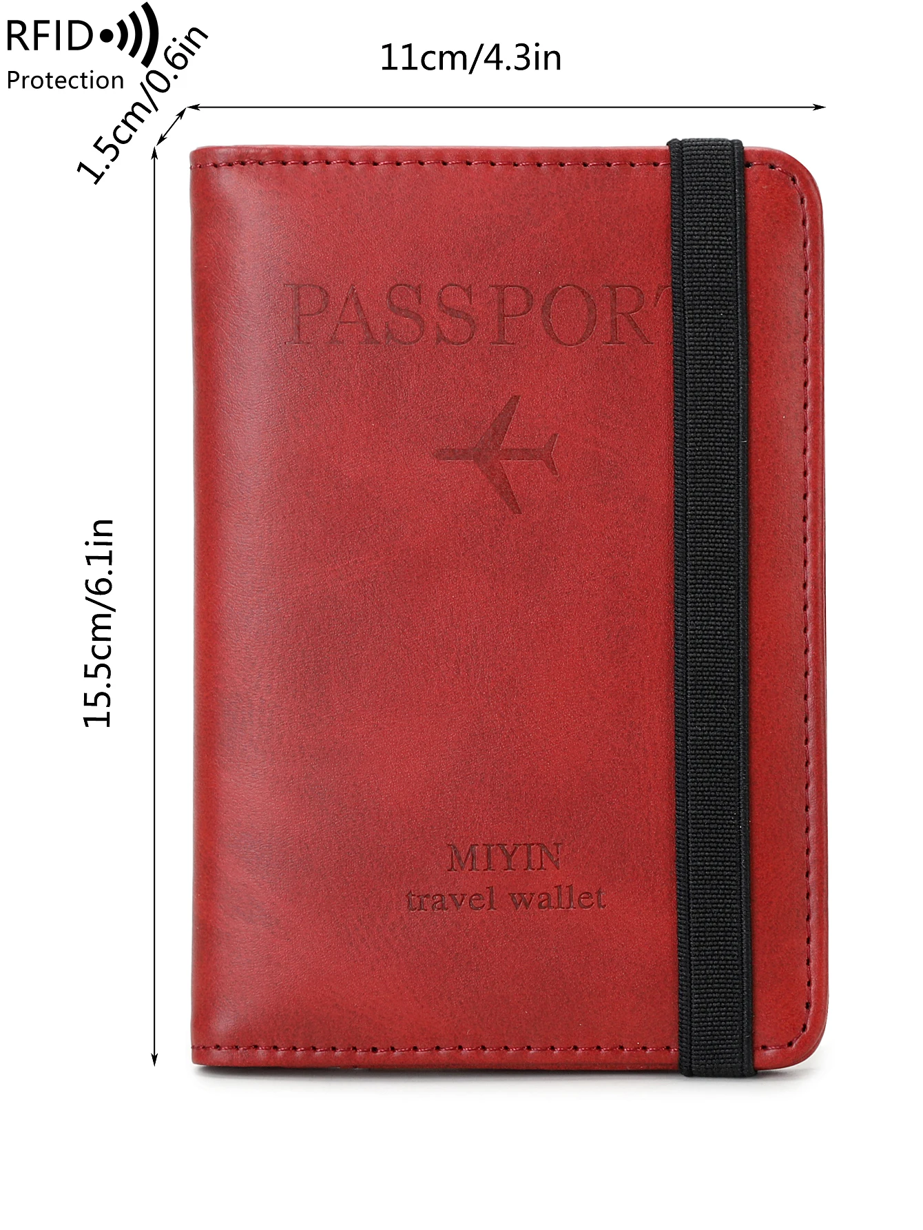 RFID Retro Passport Set PU Leather Credit Card Holder Vaccine ID Window Card Set Passport Bag Men\'s and Women\'sTravelAccessories