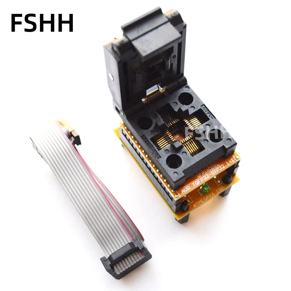 Avr ispのテストソケット,プログラマーアダプター,ch2015,lqfp32,lqfp32,qfp32,mega8,mega48,mega88に適用