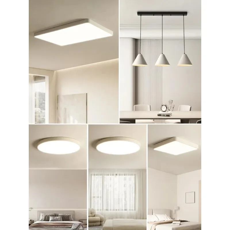 

Современный минималистичный светильник для гостиной в скандинавском стиле, ультратонкий потолочный светильник LED для спальни
