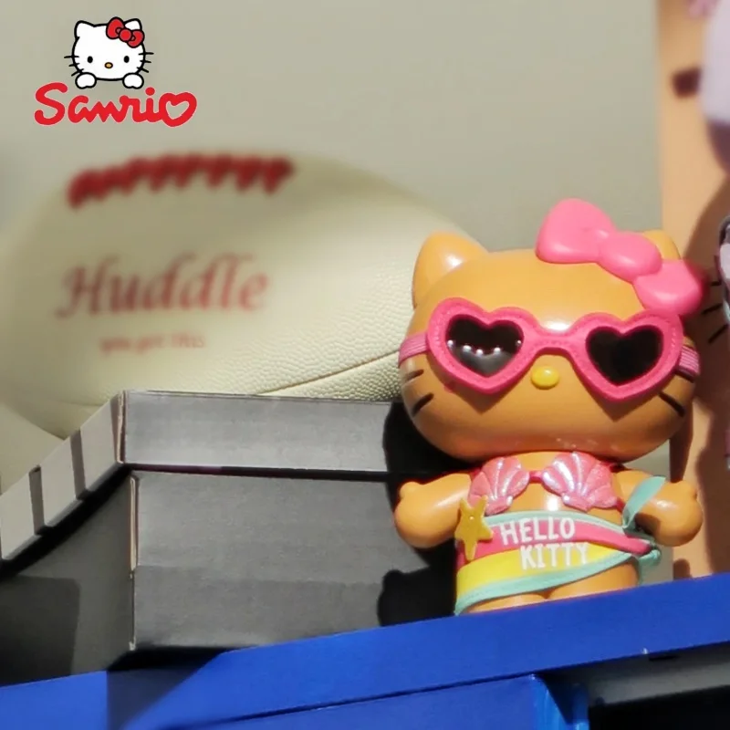 

Martube HelloKitty Bluetooth Speaker Summer Beach Wheat-Colored Version High Quality Compact Speaker Anime Figure Home Ornaments