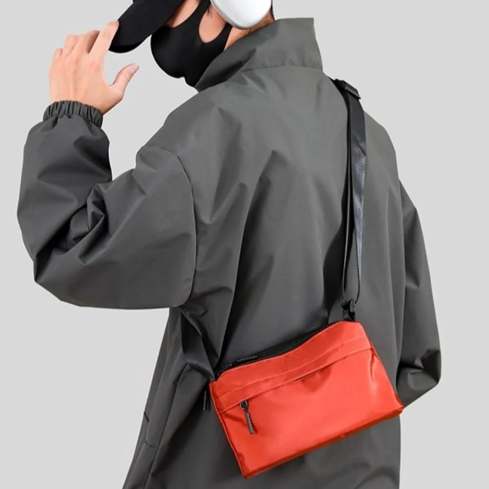 

Waterproof Men Crossbody Bag Large Capacity with Multiple Pockets Student Shoulder Bag Phone Pouch Nylon Messenger Bag Cycling