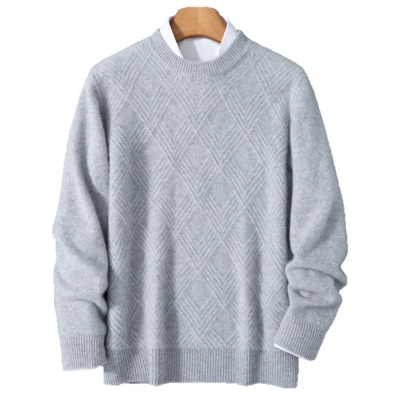 سترة صوف عالية الجودة للرجال سترة خريف وشتاء قميص صوف غير رسمي