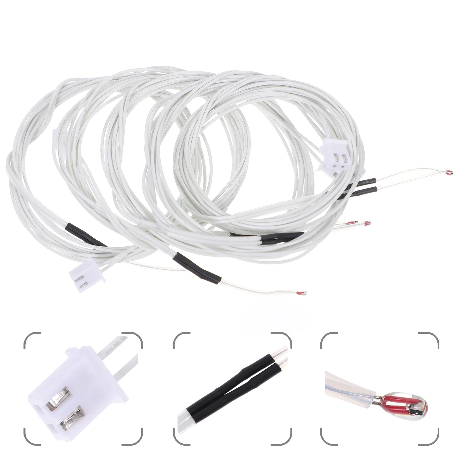 

5Pcs Thermistor Sensor for 3D Printing 100K High Temperature Resistance Replacement Thermal Resistor for Extruder Heated Bed