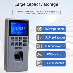 2.4 inch TCP/IP/USB biometric RFID keyboard fingerprint access control system electronic attendance machine all-in-one machine