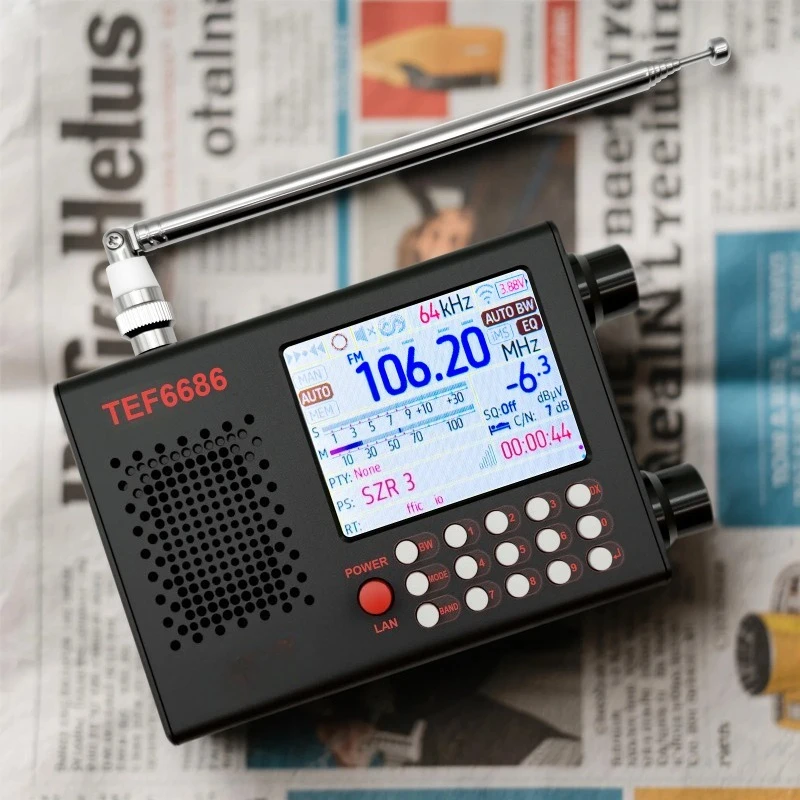 TEF6686 Radio, Touch Screen, Full Band FM High Sensitivity AM FM, Shortwave
