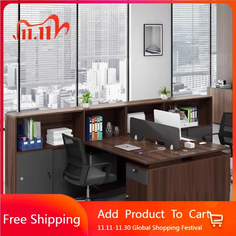 

L-образный деревянный офисный стол для учебы, компьютерных игр, стоячий офисный стол для руководителей, полки с ящиками для спальни, мебель для гостиной Ufficio