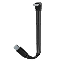 5&10CM Type C to USB-C 90° Angled adapter cable Power bank flexible cable PD cable charging cable USB C bend flat silicone cable