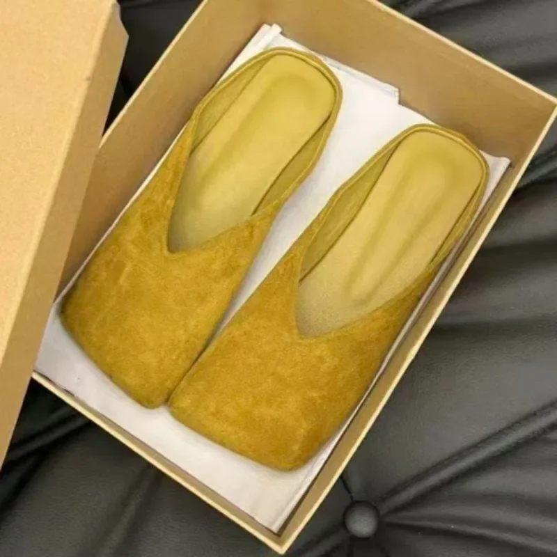 

Повседневные женские шлепанцы, простые однотонные тапочки в стиле ретро, модные женские туфли на плоской подошве