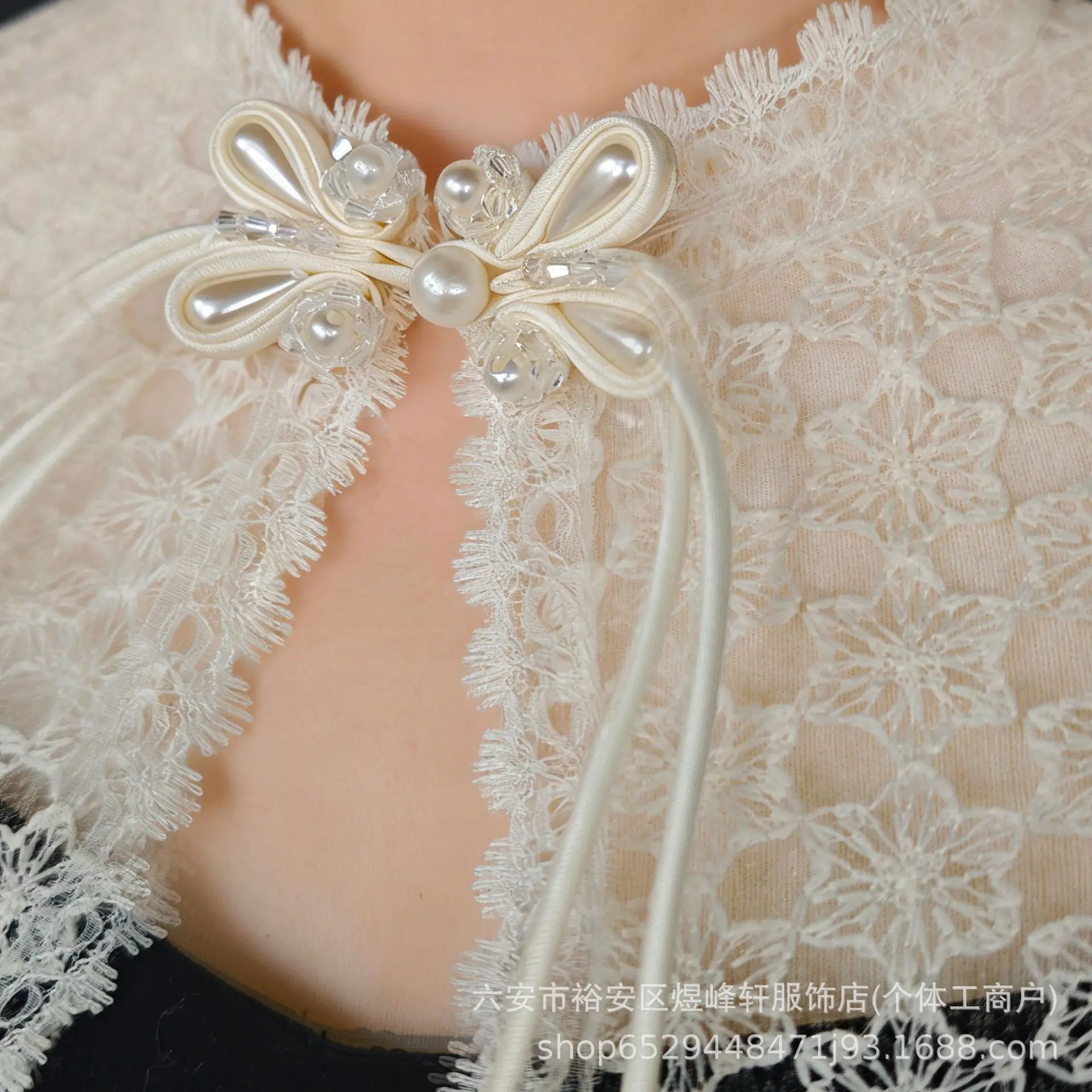 

ww27 lace short heavy industry fringed vest fashionable hollow with dress cheongsam design sense