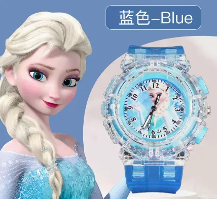 Frozen Elsa Princess Luminescent Children's Watch Electronic Cartoon Kindergarten Girls' Toy